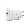 Napájecí adaptér XO-CE04 65W, 2x PD USB-C + QC 3.0 USB-A (Bílá)