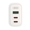 Napájecí adaptér XO-CE04 65W, 2x PD USB-C + QC 3.0 USB-A (Bílá)
