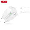Síťová nabíječka XO-CE06 30W s kabelem USB-C/C (Bílá)