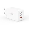 Napájecí adaptér XO-CE13 GaN 65W, 2x PD USB-C + QC 3.0 USB-A (Bílá)