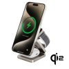 CubeNest 3v1 Qi2 Skládací bezdrátová magnetická nabíječka SQ312 Fold Pro - Titanium