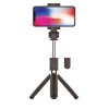 Teleskopická selfie tyč s tripodem a bluetooth (Černá)
