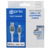 Prio MFI datový kabel USB A / Lightning 2 m bílý