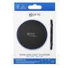 Prio 15W bezdrátová nabíječka s USB-A/C kabelem (Černá)