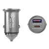 Prio napájecí adaptér do auta 45W PD USB-C + QC 3.0 USB-A (Stříbrná)