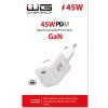 Napájecí adaptér Winner Group GaN 45W, PD USB-C QC 3.0 (Bílá)