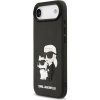 Karl Lagerfeld 3D Rubber Karl and Choupette kryt pro iPhone Air Black