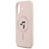 Karl Lagerfeld Liquid Silicone Karl and Choupette Kryt pro iPhone 17 Pink