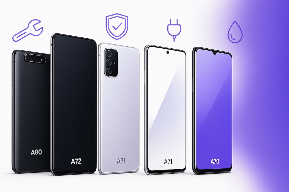 Samsung Galaxy A80, A72, A71 a A70 – servis, výměna displeje a baterie