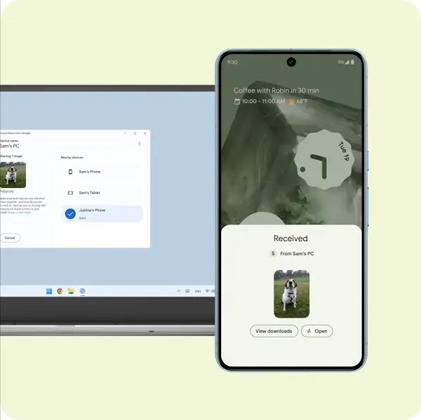 Quick Share: posílejte fotky a dokumenty z Androidu do Windows během pár vteřin