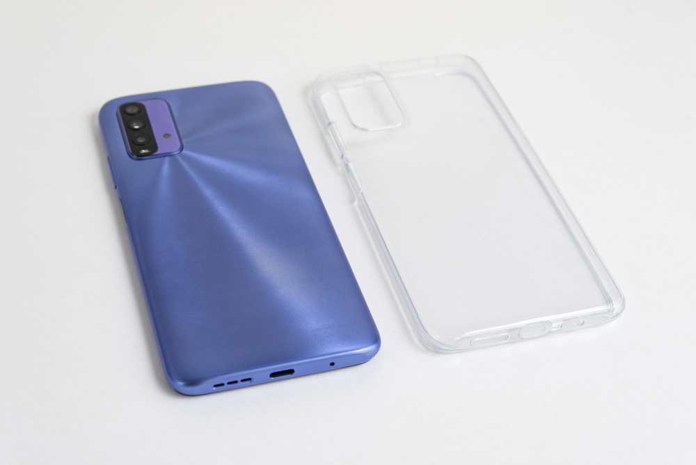 new-cellphone-with-transparent-cover-isolated-white-background