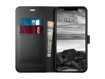 Spigen Wallet S, black / černa - iPhone XS Max