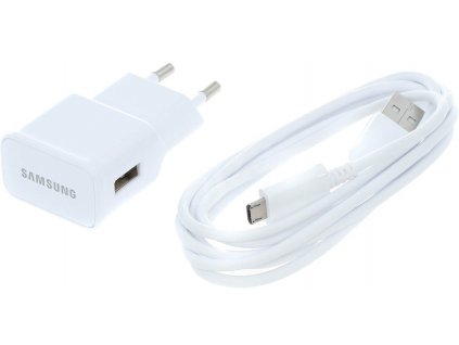 EP-TA50EWE + ECB-DU4AWE Samsung microUSB Cestovní dobíječ White (Bulk)