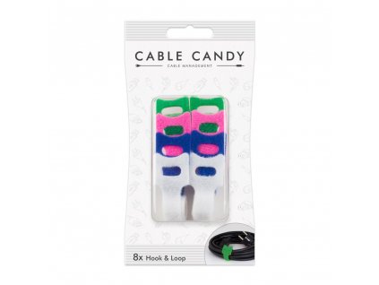 Kabelový organizér Cable Candy Hook&Loop, 8ks, různé barvy