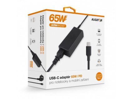 Chytrý USB-C adaptér ALIGATOR Power Delivery 65W