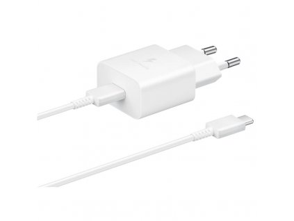 EP T1510XWE Samsung USB C 15W Cestovní nabíječka + USB C Datový Kabel White1