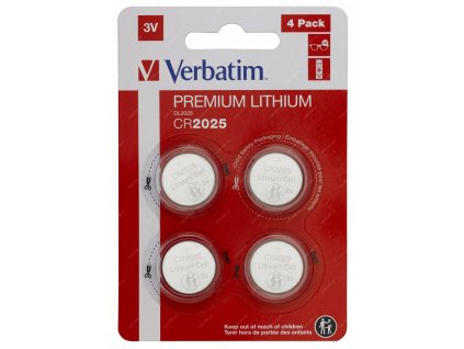 Verbatim Lithium baterie CR2025 3V 4ks