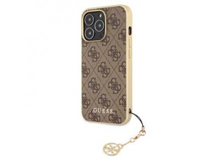 Guess 4G Charms Zadní Kryt pro iPhone 13 Pro Brown