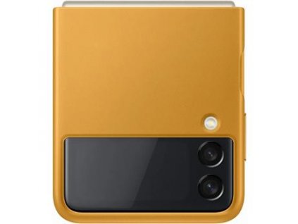 EF-VF711LYE Samsung Kožený Kryt pro Galaxy Z Flip 3 Mustard
