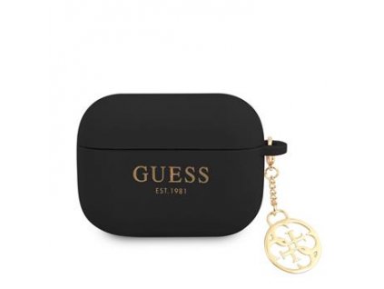 Guess 4G Charms Silikonové Pouzdro pro Airpods Pro Black