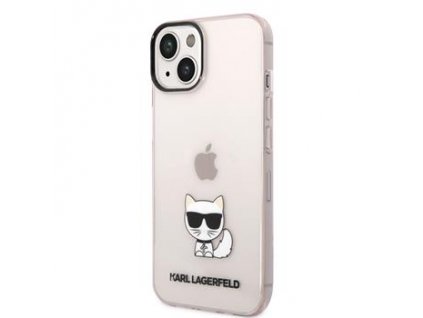 Karl Lagerfeld Choupette Logo Zadní Kryt pro iPhone 14 Plus Pink