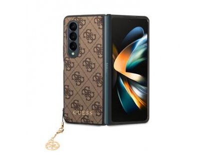 Guess 4G Charms Zadní Kryt pro Samsung Galaxy Z Fold 4 Brown