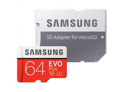 microSDXC 64GB EVO Plus Samsung Class 10 vč. Adapteru