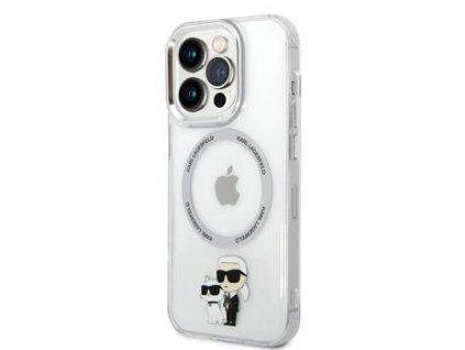 Karl Lagerfeld IML Karl and Choupette NFT MagSafe Zadní Kryt pro iPhone 14 Pro Max Transparent