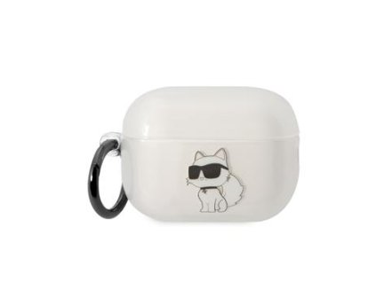 Karl Lagerfeld 3D Logo NFT Choupette TPU Pouzdro pro Airpods Pro 2 White