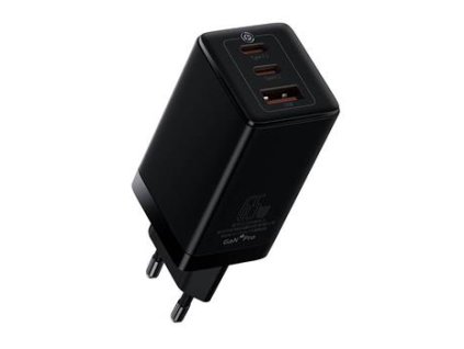 Baseus CCGP050101 GaN3 Pro Fast Nabíječka 1xUSB + 2xUSB-C 65W Black