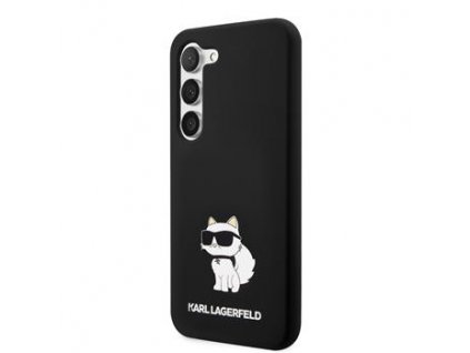 Karl Lagerfeld Liquid Silicone Choupette NFT Zadní Kryt pro Samsung Galaxy S23 Black