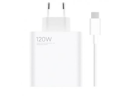 Xiaomi MDY-13-EE USB-A 120W Cestovní Nabíječka + USB-C 6A Datový Kabel White (Bulk)