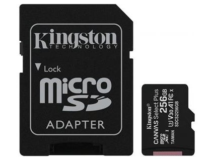 microSDXC 256GB Kingston Canvas Select + w/a