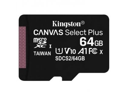 microSDXC 64GB Kingston Canvas Select bez Adaptéru