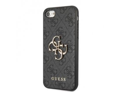 Guess PU 4G Metal Logo Zadní Kryt pro iPhone 7/8/SE2020/SE2022 Grey