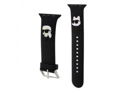 Karl Lagerfeld Karl and Choupette Head NFT Řemínek pro Apple Watch 38/40/41 Black