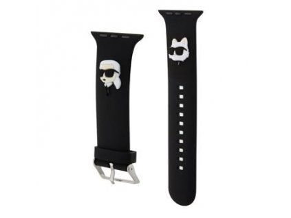 Karl Lagerfeld Karl and Choupette Head NFT Řemínek pro Apple Watch 42/44/45/46/49 Black