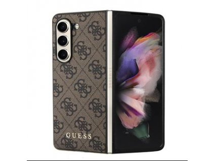 Guess 4G Charms Zadní Kryt pro Samsung Galaxy Z Fold 5 Brown