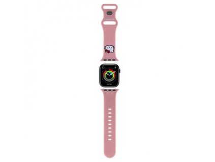 Hello Kitty Liquid Silicone Kitty Head Logo Řemínek pro Apple Watch 38/40mm Pink