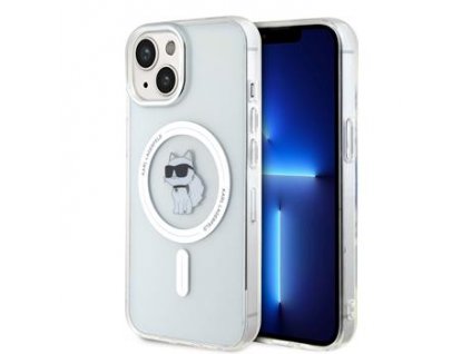 Karl Lagerfeld IML Choupette MagSafe Zadní Kryt pro iPhone 15 Transparent