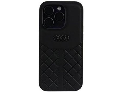 Audi Genuine Leather Zadní Kryt pro iPhone 14 Pro Black