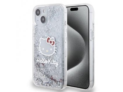 Hello Kitty Liquid Glitter Electroplating Head Logo Zadní Kryt pro iPhone 12/12 Pro Transparent