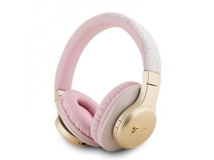 Guess PU Leather 4G Script Logo BT5.3 Stereo Headphone Pink