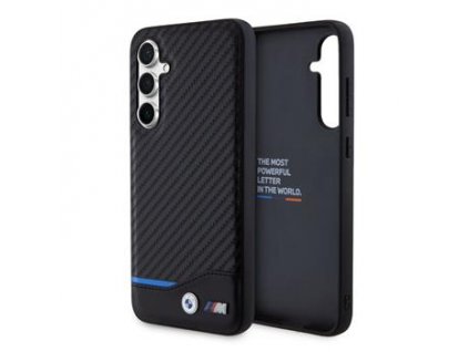 BMW M PU Carbon Blue Line Zadní Kryt pro Samsung Galaxy S23 FE Black