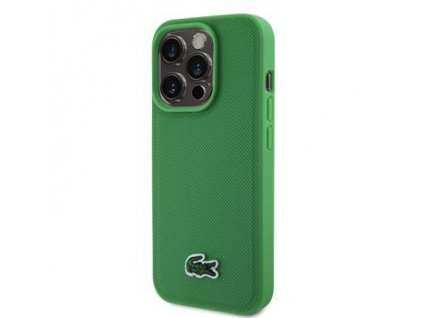Lacoste Iconic Petit Pique Woven Logo Magsafe Zadní Kryt pro iPhone 15 Pro Green