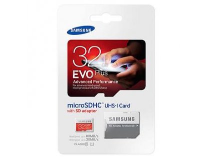 microSDHC 32GB EVO Plus Samsung Class 10 vč. Adapteru