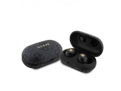 Guess PU 4G Metal Logo TWS Bezdrátová Sluchátka Black