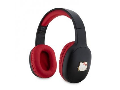 Hello Kitty Bicolor Kitty Metal Head Logo Bluetooth Stereo Headphones Black