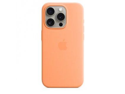 MT1H3ZM/A Apple Silikonový Kryt vč. Magsafe pro iPhone 15 Pro Orange Sorbet