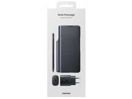 EF-FF92KKBE Samsung Flipové Pouzdro + S Pen + 25W Cestovní nabíječka pro Galaxy Z Fold 3 Black